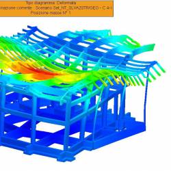 Deformata globale del fabbricato per la combinazione SISMAX1 positivo