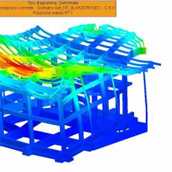 Deformata globale del fabbricato per la combinazione SISMAX2 negativa
