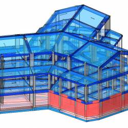 Modello strutturale del fabbricato - vista 1