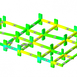 Diagramma Tz travi quarto impalcato