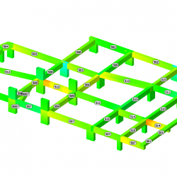 Diagramma Tz travi quinto impalcato