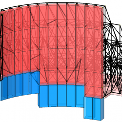 Modello strutturale 1 realizzato con IperSpace - vista 2