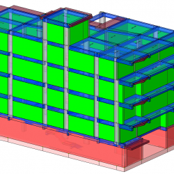 Modello strutturale IperSpace con tompagni - vista 4