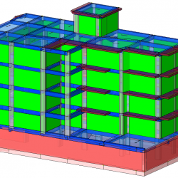 Modello strutturale IperSpace con tompagni - vista 5