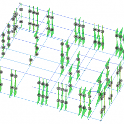 Inviluppo Diagrammi Momento Mfz Pilastri e numerazione aste