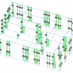 Inviluppo Diagrammi Sforzo Normale Pilastri e numerazione aste