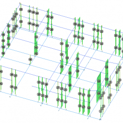 Inviluppo Diagrammi Taglio Ty Pilastri e numerazione aste
