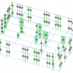 Inviluppo Diagrammi Taglio Tz Pilastri e numerazione aste