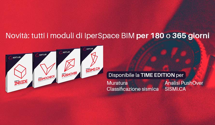 Disponibili i moduli di IperSpace BIM con la formula Time Edition