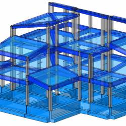 Modello strutturale edificio - posteriore