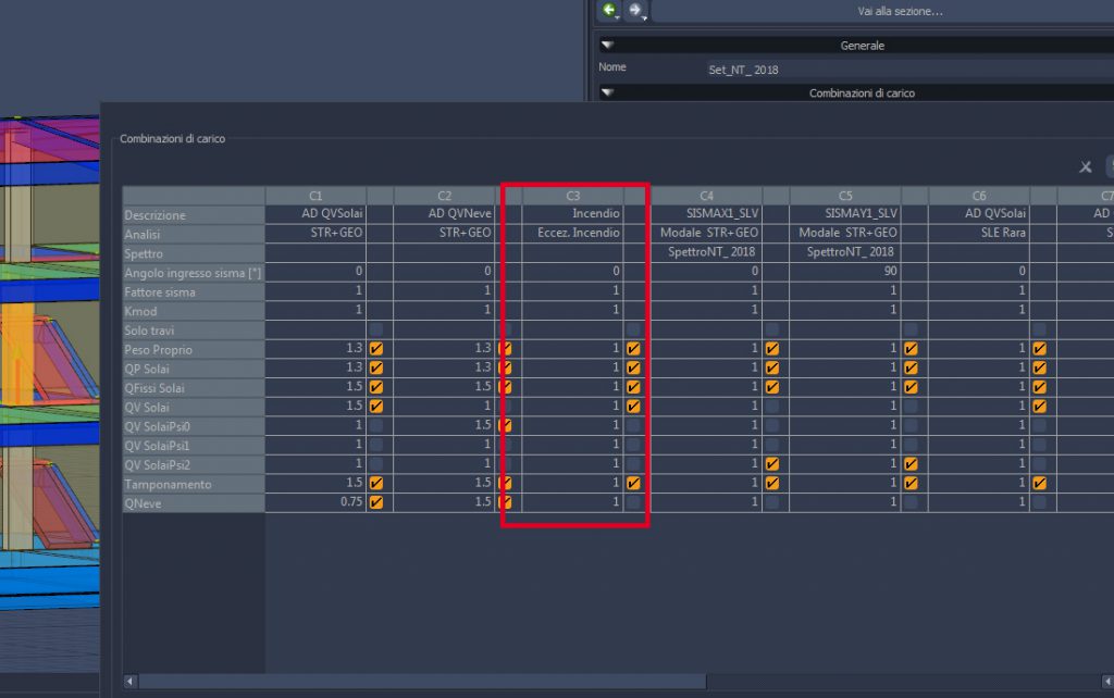 Progettazione antincendio: combinazioni di carico con IperSpace BIM