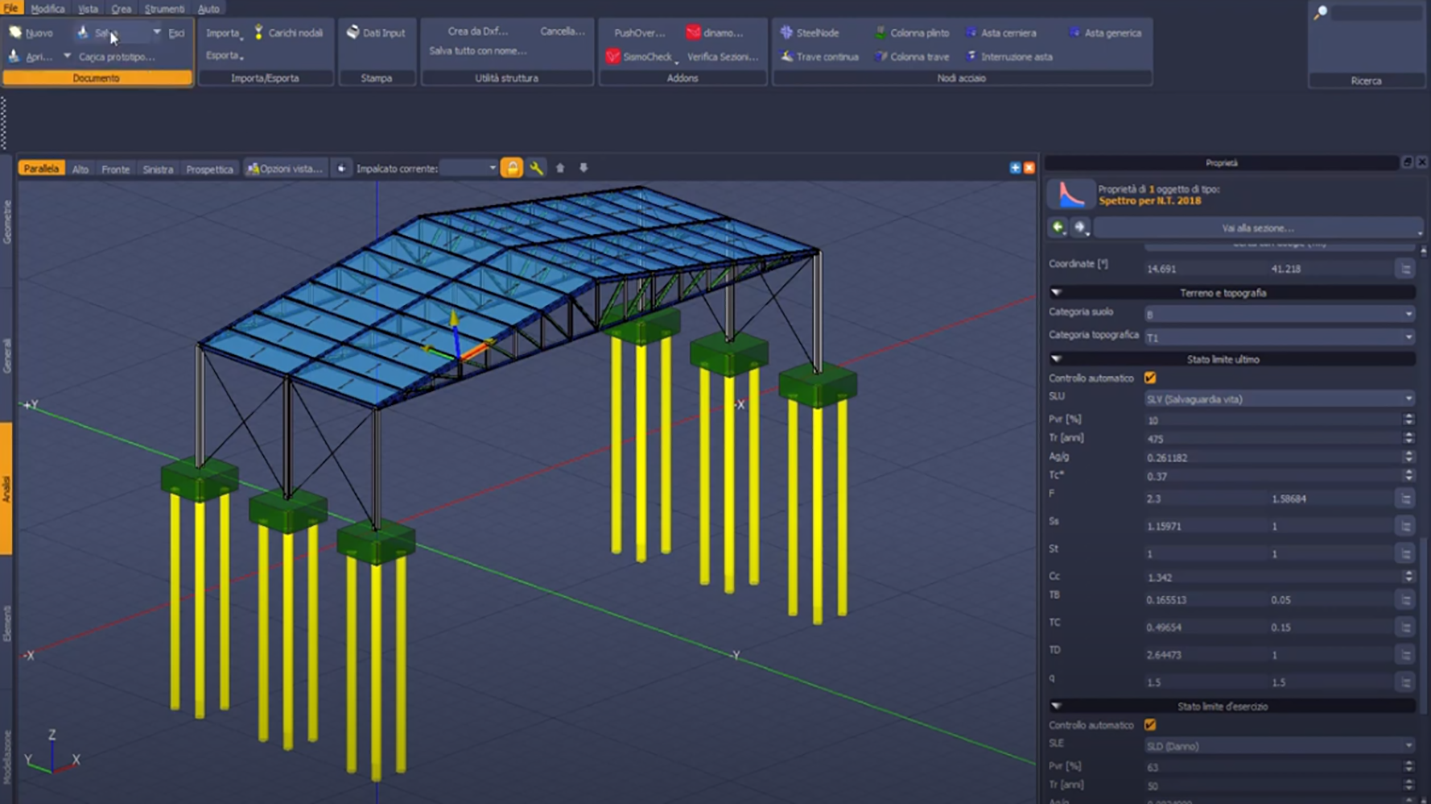 Analisi di strutture in acciaio secondo le NTC 2018 - IperSpace BIM